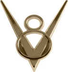 V8 Emblem (gold) 1953-57 Studebaker Cars & E-series Trucks 299175V. Fixed Price $69.00.