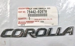 Toyota 7544202070 Rear Emblem. Oem Refurbished. 2003/2008 Corolla. Fixed Price $10.00.
