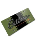 Oldsmobile Cutlass Emblem 1964 - 1969 Aluminum License Plate 16 Colors Made Usa. Fixed Price $18.85.