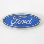 Ford Plastic Blue & Silver Oval Automobile Nameplate Emblem E27B-8C020-AA 4.75". Fixed Price $10.00.