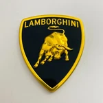 Lamborghini Aluminum Sticker Bull Badge Emblem 73*63MM Fit AVENTADOR(1PC). Fixed Price $60.00.