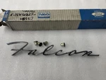 1963 Nos Ford Falcon Chrome Script/emblem Quarter Panel With Nuts And Box. Fixed Price $100.00.