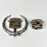1970 Cadillac Hood Ornament & Side Panel Crest Emblem 1485429 Oem Read Desc.. Fixed Price $18.00.