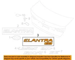 Hyundai Oem 17-18 Elantra Trunk Lid-emblem Badge Nameplate 86315F2200. Fixed Price $45.02.
