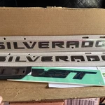 Genuine Gm 2019 Chevrolet Silverado Rear Emblems Set Black 84806930. Fixed Price $50.00.