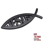 1PACK Jesus Fish Emblem Aluminum Alloy Badges Decals For Lord Christian Black. Fixed Price $11.33.