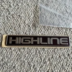 Nos Highline Badge Emblem Vw Golf Iii Cabriolet Genuine Dark Purple. Fixed Price $26.86.