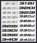 Bmw Series Letters Number Trunk Lid Rear Emblem Badge For 316-340 I/d Xdrive. Fixed Price $18.90.