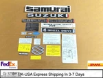 Suzuki Samurai Emblems And Decals Set Complete (black). Fixed Price $59.99.