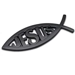 1PACK Jesus Fish Emblem Aluminum Alloy Badges Decals For Lord Christian Black. Fixed Price $11.54.