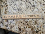 Nos 1989 - 1993 Cadillac Deville "4.5 Port Fuel Injection V8" Emblem Gold Plated. Fixed Price $43.00.