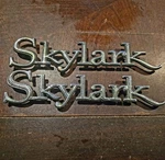 Vintage 1968 1972 Buick Skylark Script Emblem Badge Fender Ornament (ON-12-11). Fixed Price $100.00.