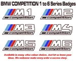 Bmw M1 M2 M3 M4 M5 M6 Competition Original Custom Cast Badge Decal Sticker. Fixed Price $16.08.