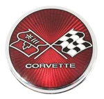 New Trim Parts Crossed-flag Fuel Door Emblem / For 75-76 Corvette Stingray 5962. Fixed Price $129.99.