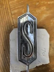 1969-1970 Oldsmobile Cutlass Hood Emblem, Extension Oem 402477. Fixed Price $44.95.