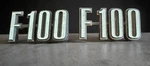 1973-1979 Ford F100 Fender Emblem 4" Oem D4TB-16702-AA Badge Trim Pair. Fixed Price $29.95.
