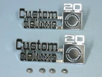 Nos 1975-80 Chevrolet Pickup Truck Front Fender Emblems Custom Deluxe 20 Pair. Fixed Price $200.00.