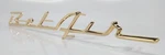 Bel Air Gold Quarter Panel Script Emblem For 1957 Chevy Rear Side Fender. Fixed Price $39.95.