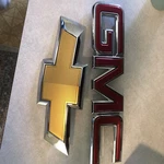 Emblem-bowtie Chevy Oem 22814066-GMC 22814065. Fixed Price $40.00.