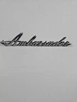 Used Amc 3590718 1965-1971 Ambassador Script Chrome Metal Emblem. Fixed Price $14.99.