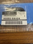 Genuine Nissan 2023-2024 Pathfinder Nameplate 90895-9A40A Rear Black. Fixed Price $105.99.