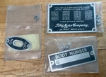 1935-36 Ford = Id-body#-on/off Plates Tom Meyer Reproduction Parts. Fixed Price $24.99.