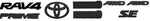 Genuine Toyota RAV4 Prime Black Emblem Overlay Kit/set PT948-42210-02. Fixed Price $140.80.