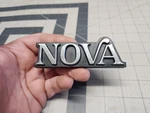 1975-1977 Chevrolet "nova" Front Grill Emblem + Backing Used 352584. Fixed Price $9.95.