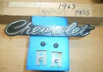 1967 Impala Ss 427 Chevrolet Grill Emblem 3907067 Z24. Fixed Price $350.00.