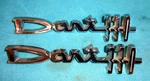 1962 Dodge Door Mounted "dart 330" Emblems # 2254643 Vgc Chrome. Fixed Price $47.95.