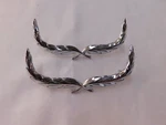 Nos Oem Ford 1969 1970 Galaxie 500 Roof Side Wreath Emblems Ornaments Ltd Trim. Fixed Price $159.00.