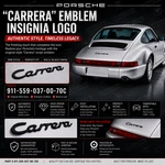 Genuine Porsche 911 964 Carrera Rear Decklid Emblem Black Oem Rally Badge. Fixed Price $68.75.