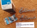 1975-76 Cadillac Eldorado Rear Quarter Panel Emblem Pair Nos 9633431. Fixed Price $184.99.