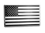 Usa American Embossed Stainless Steel Metal Flag 5"X3" Black & Chrome. Fixed Price $21.60.