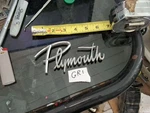 Vintage 1959 Plymouth Hood Emblem Script Oem Mopar 1902613. Fixed Price $59.99.