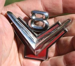 55-57 Ford Thunderbird V8 Vintage Metal Emblem Badge BM16237-A. Fixed Price $12.00.