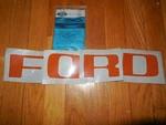 Nos 1985 Ford Truck Tail Gate Decals Orange E5TZ-9942528-AC. Fixed Price $29.99.