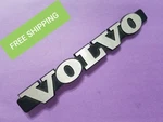 BIN#9 75-79 ? Volvo 240 Rear Trunk Lid Black Silver Metal Emblem Oem 8". Fixed Price $35.99.