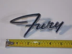 Vtg 65 66 67 68 69 70 71 Plymouth Fury Car Vehicle Script Emblem Aale 2524233-2. Fixed Price $18.00.