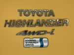 06 07 Toyota Highlander 4WD-I Chrome Rear Tailgate Emblem Logo Badge Nameplate. Fixed Price $39.99.