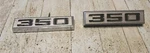 Genuine Vintage Chevrolet 350 Emblems Pair Badges Nameplates Metal Oem 3972933. Fixed Price $30.00.