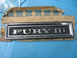 Nos Mopar 1968 Plymouth Fury Iii Fender Nameplate 2786336. Fixed Price $200.00.