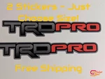 2 Pack Of Trd Pro Vinyl Decal Stickers Toyota Racing Development Uv Safe Usa. Fixed Price $5.79.