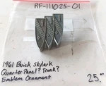 Original 1961(?) Buick Skylark Quarter Panel(?) Trunk(?) Emblem Ornament. Fixed Price $25.00.