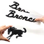 3PCS Matte Black Tailgate Fender Classic Emblem Badge For 2021-2024 Bronco Set. Fixed Price $25.99.