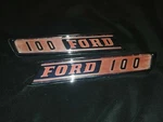 1967 Ford 100 Right And Left Pair Emblem Vintage C7TB-16720-A C7TB-16721-A. Fixed Price $120.00.