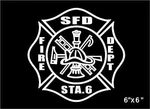 Department Decal Maltese Cross Custom Personalize Firefighter Vinyl Sticker. Fixed Price $6.49.