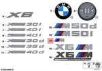 Genuine Bmw X6 G06 30DX 30IX 40DX 40IX Sac Emblem -m- 51148094035. Fixed Price $77.96.