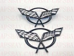 1997 - 2004 Corvette C5 Front Nose Emblem And Rear Deck Lid Black Flag. Fixed Price $31.89.