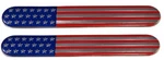 Two 6"X1" Aluminum American Flag Emblems Car Truck Decal Badge Sticker Patriotic. Fixed Price $19.15.